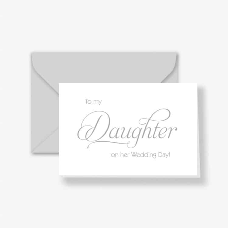 To My Daughter Wedding Day Card
