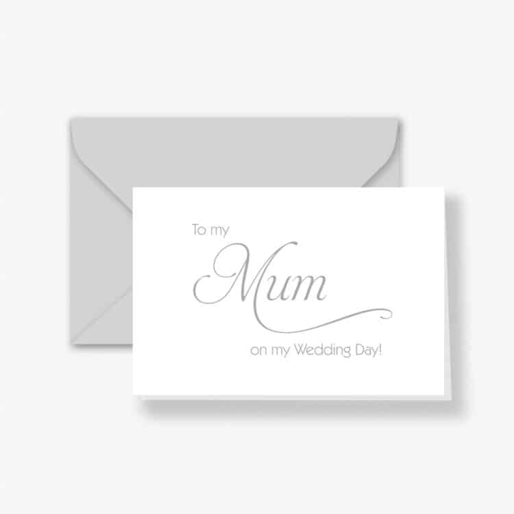 To My Mum Wedding Day Card