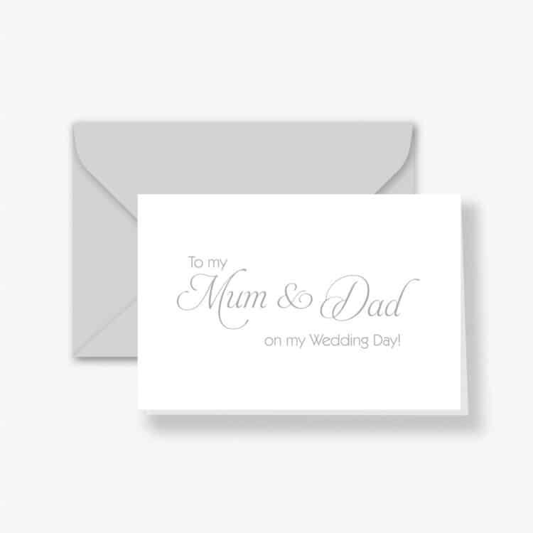 To My Mum & Dad Wedding Day Card