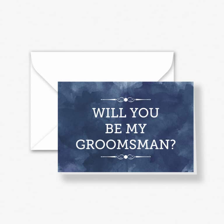 Navy Wash - Bridal Party Card