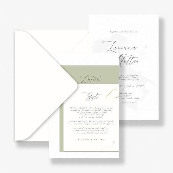 Where In The World Wedding Invitation for international weddings with map
