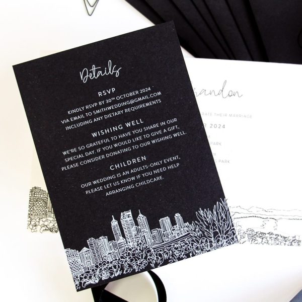 Perth City Wedding Invitation - Image 5