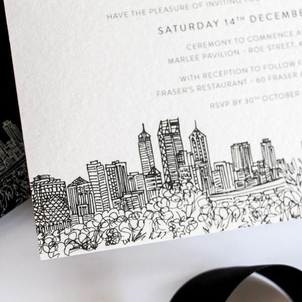 Perth City Wedding Invitation