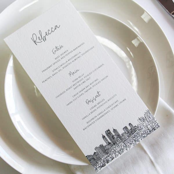 Perth City Wedding Invitation