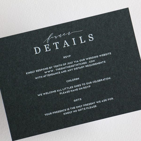 Sleek Stone Vellum Wedding Invitation