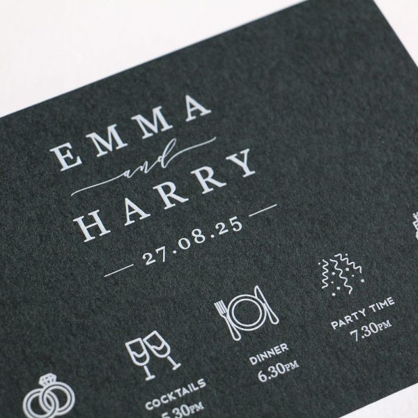 Sleek Stone Vellum Wedding Invitation