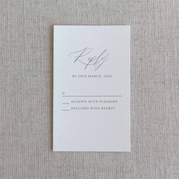 Starfish Lane Soft Pink Romance Wedding Reply Card