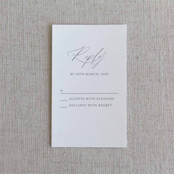 Starfish Lane Soft Pink Romance Wedding Reply Card