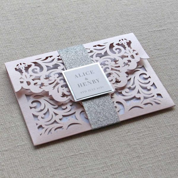 Starfish Lane Perfect In Pink Wedding Invitation Pocket