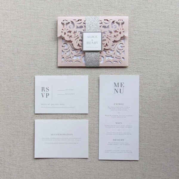 Starfish Lane Perfect In Pink Wedding Invitation Suite