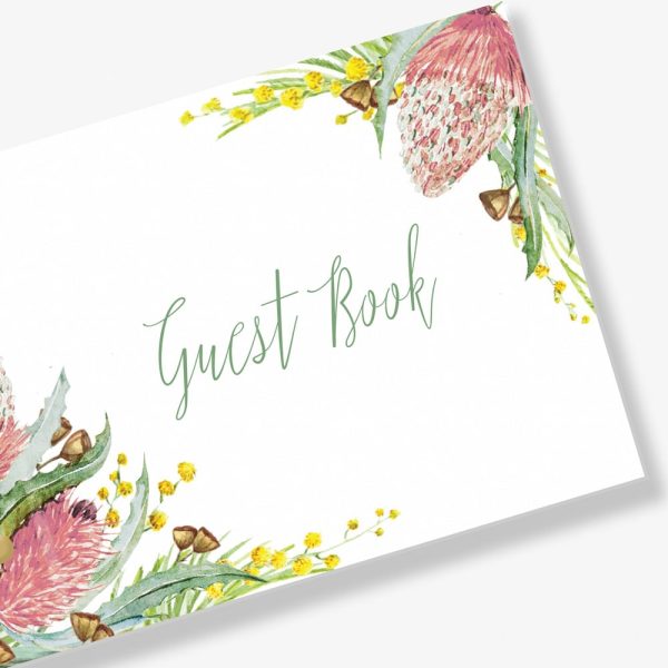 Australian Protea Wedding Guest Book