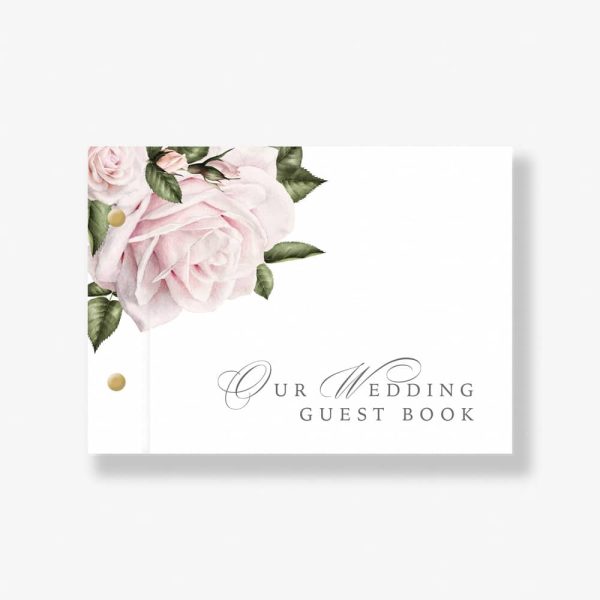Lush Roses Wedding Guest Book