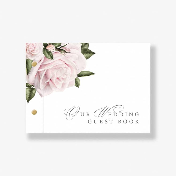 Lush Roses Wedding Guest Book