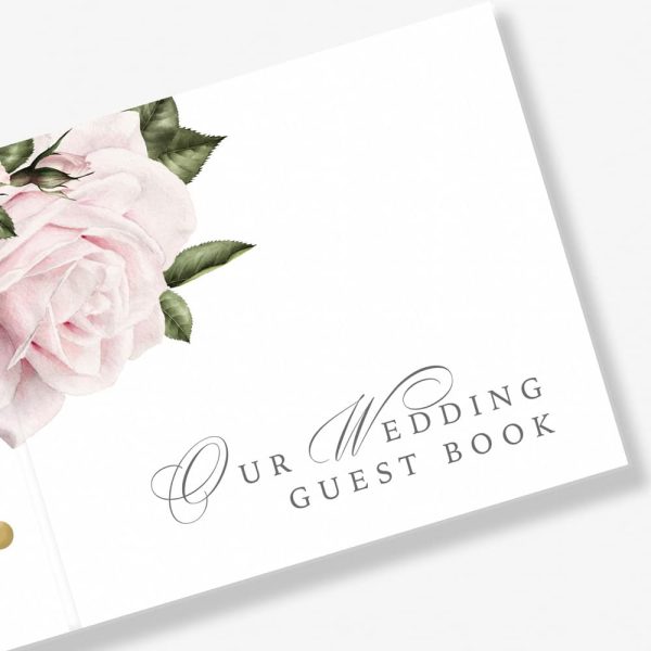 Lush Roses Wedding Guest Book - Image 2