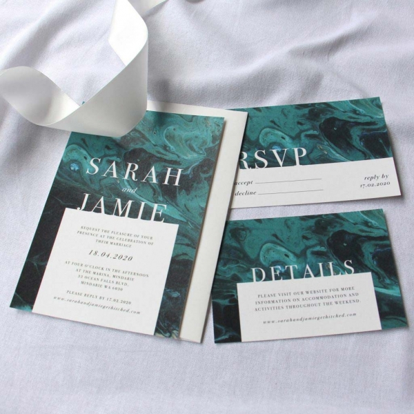 OCEANIC WEDDING INVITATION SUITE