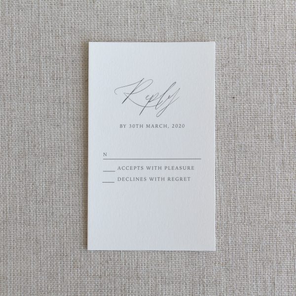 Soft Blue Romance Wedding RSVP Card