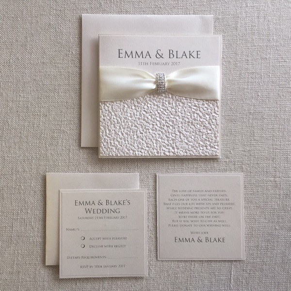 Pure Pebble Wedding Invitation