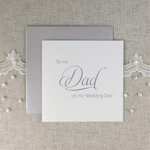 To My Dad Wedding Day Card