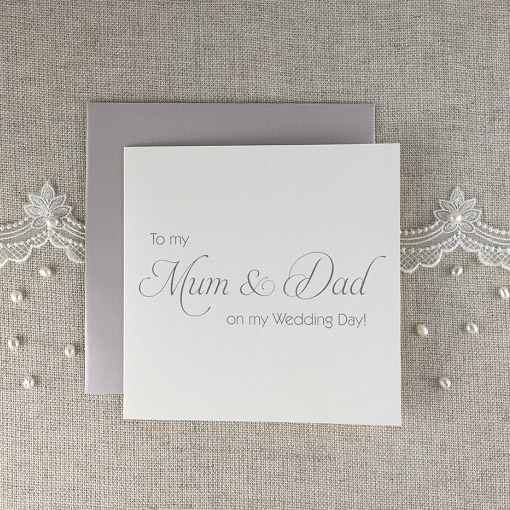 To my Mum and Dad Wedding Day Card