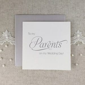 To My Parents Wedding Day Card