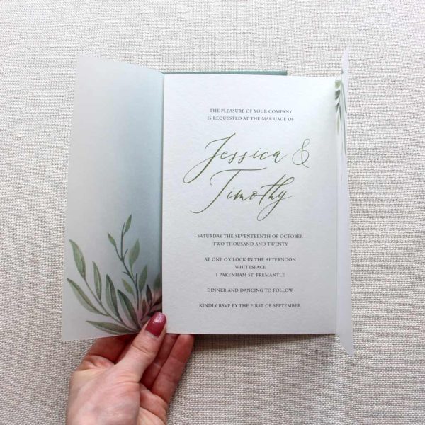 Romantic Foliage Wedding Invitation - Image 2