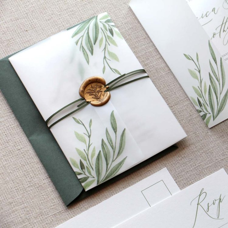Romantic Foliage Wedding Invitation