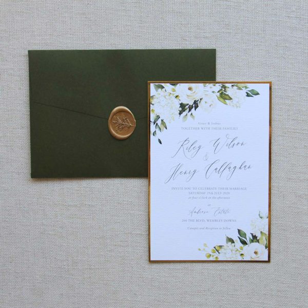 Ivory Hydrangea Wedding Invitation - Image 2