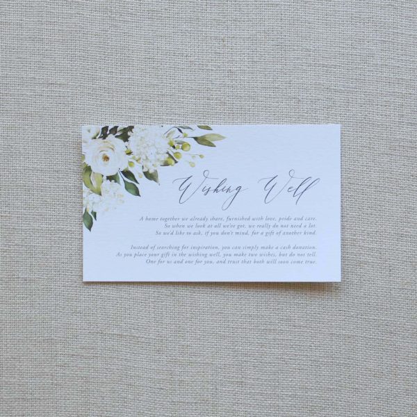 Ivory Hydrangea Wedding Invitation - Image 5