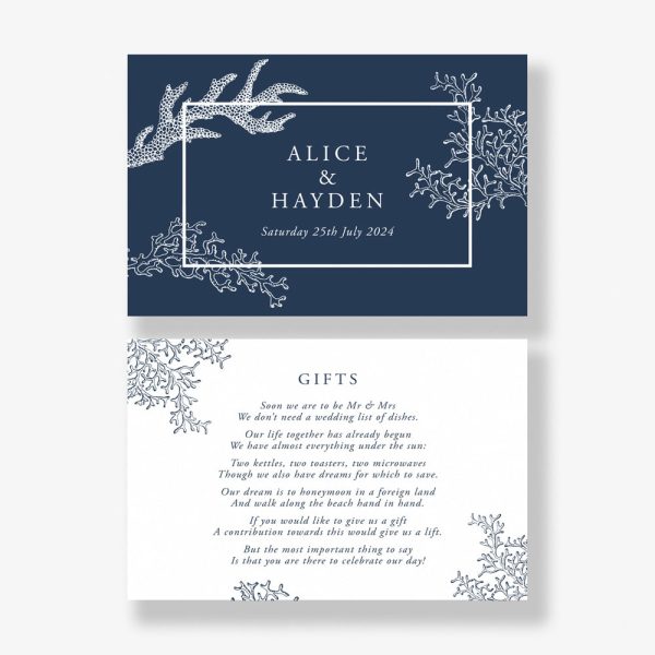 Coastal Elegance Beach Wedding Invitation