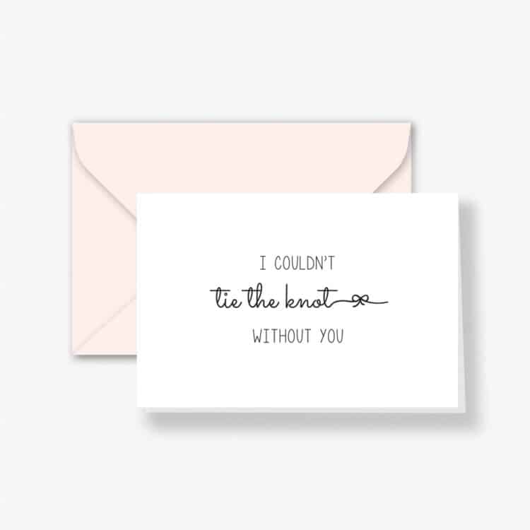 Tie The Knot Bridal Party Card