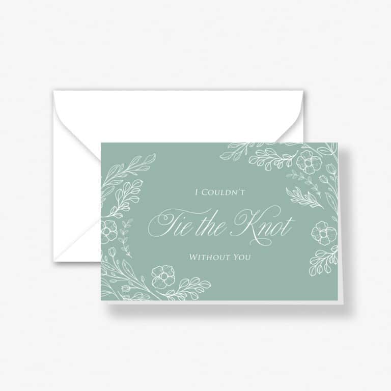 Sage Floral - Bridal Party Card
