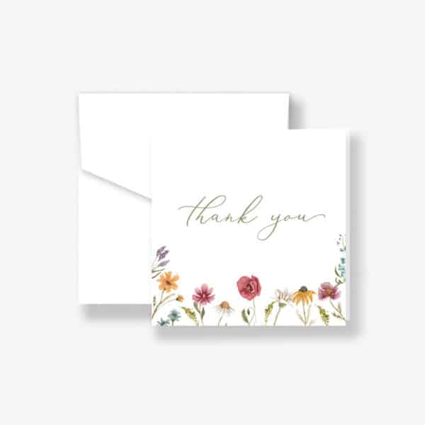 Dainty Floral Thank You Card