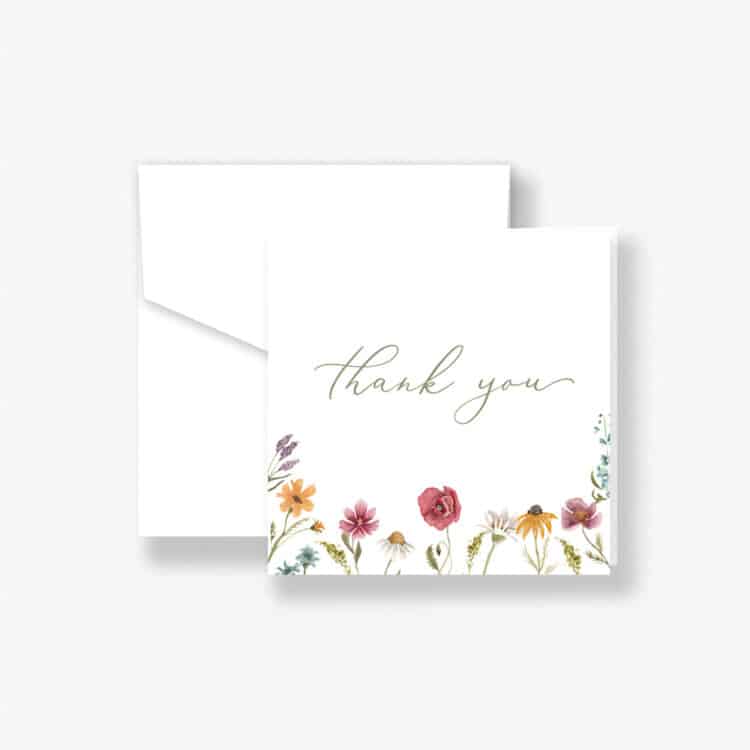 Dainty Floral Thank You Card (10 Pack)