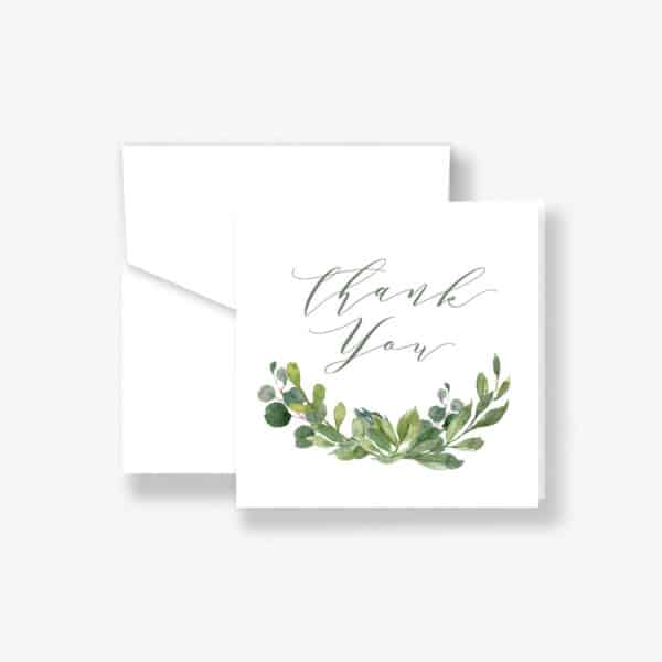 Green Garden Thank You Cards