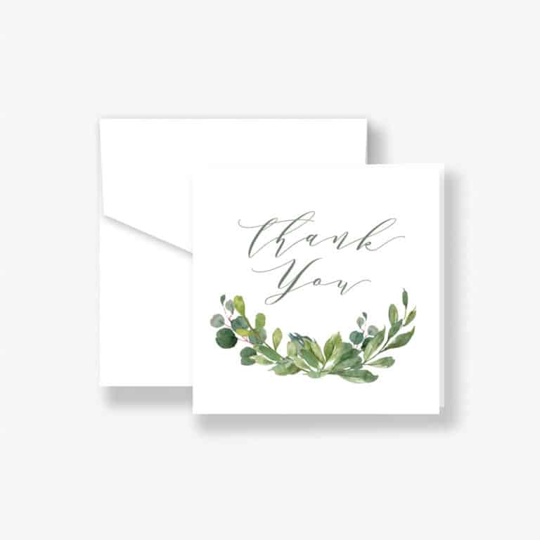 Green Garden Thank You Cards