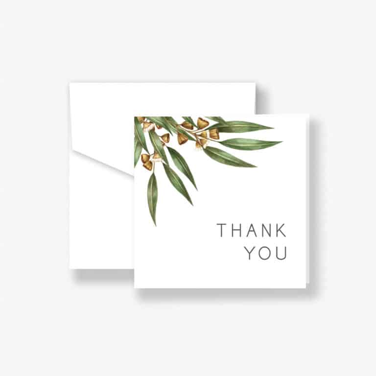 Gum Leaf Thank You Cards
