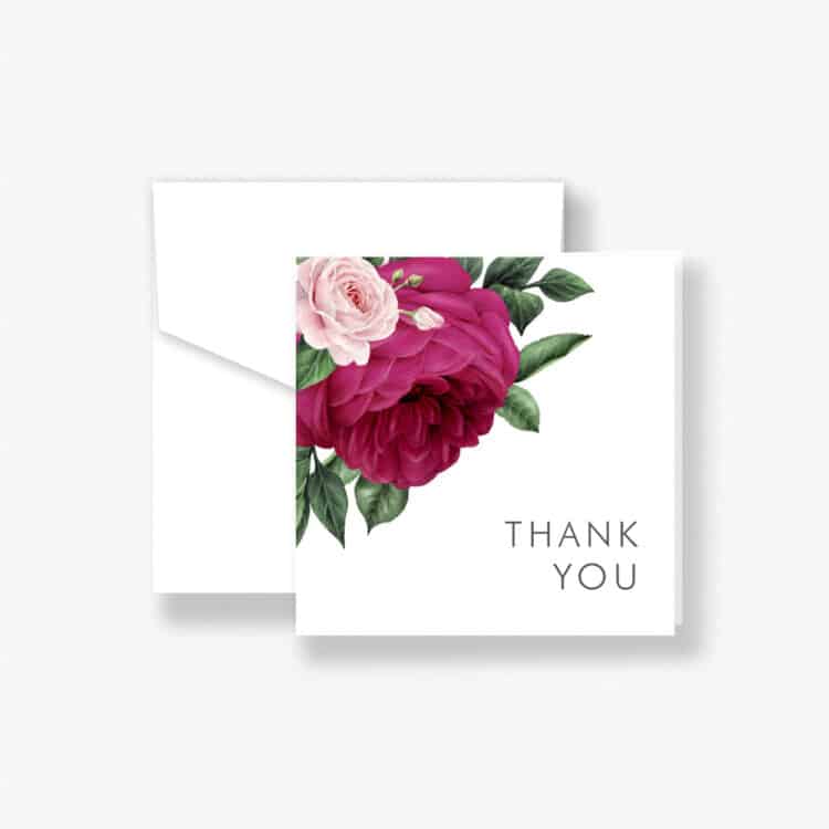 Lush Roses Thank You Card (10 Pack)