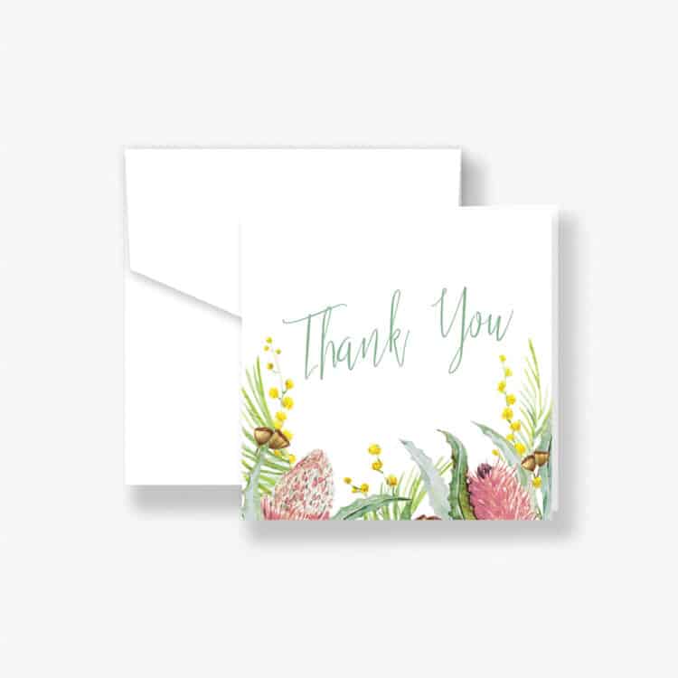 Australian Protea Thank You Cards (10 Pack)