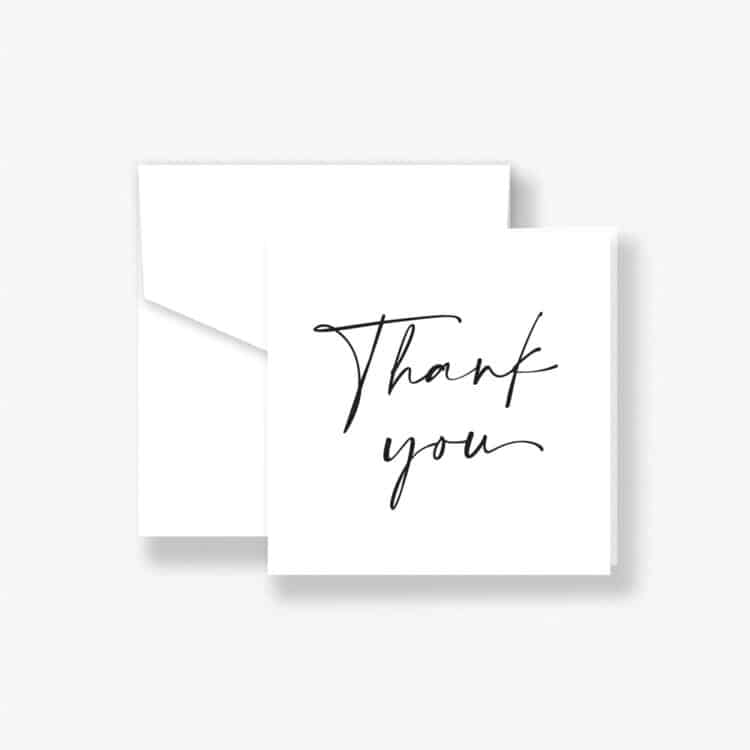 Minimalist Script Thank You Cards (10 Pack)