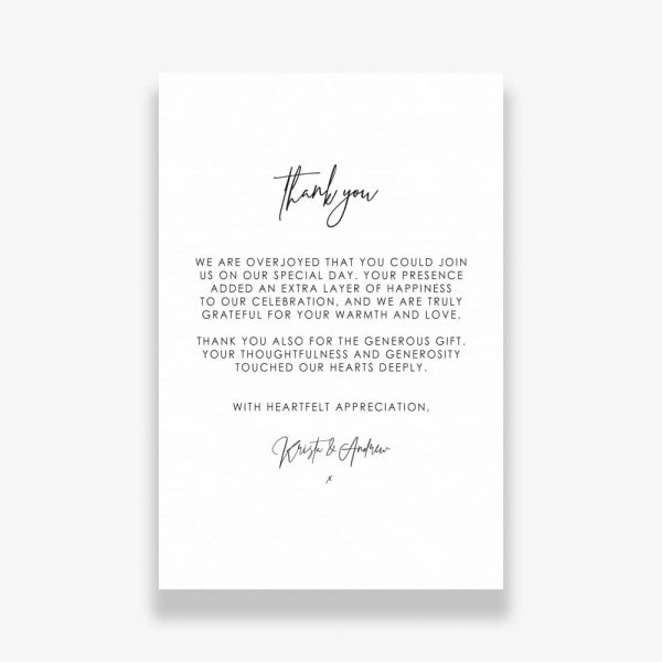Frame Wedding Thank You Cards with happy married couple