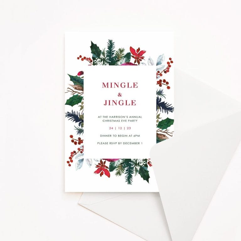 Mingle & Jingle Christmas Party Invitation Corporate