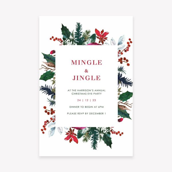 Mingle & Jingle Christmas Party Invitation Corporate