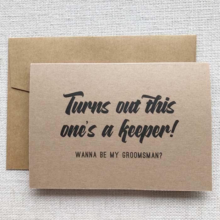 This One’s a Keeper! Bridal Party Card