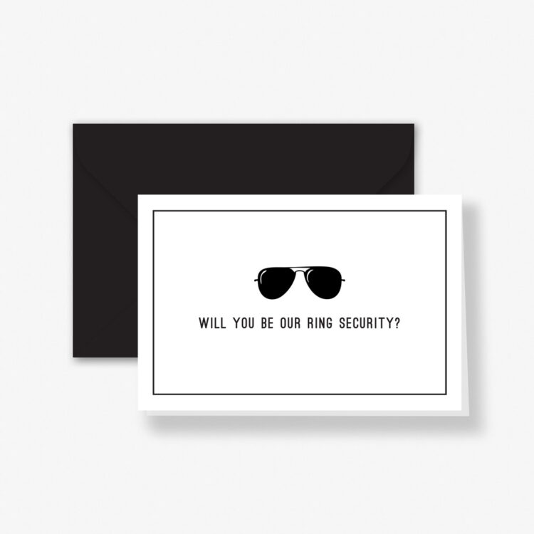 Ring Security Ring Bearer Card