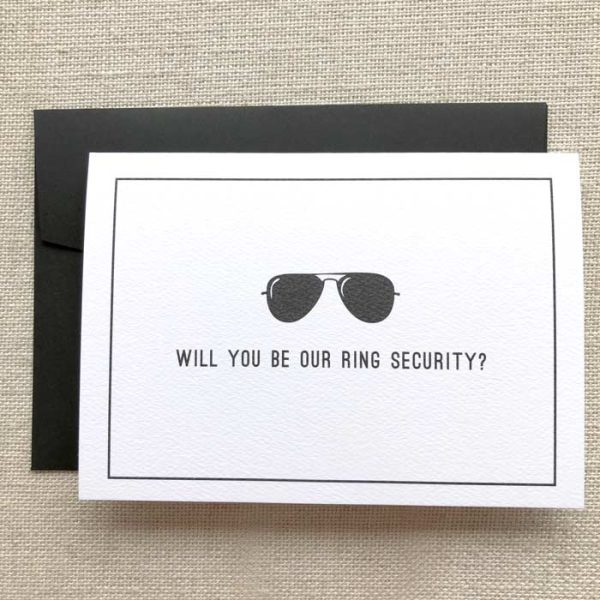 Ring Security Ring Bearer Card