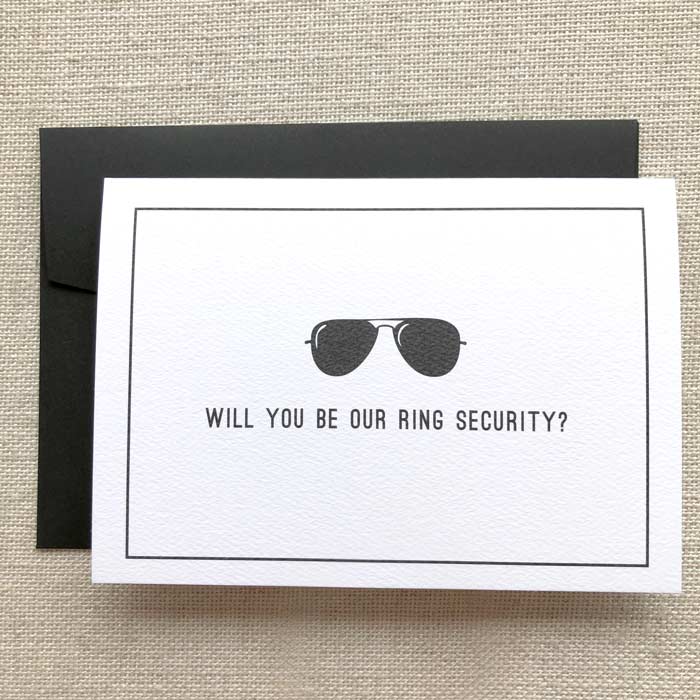 Ring Security Ring Bearer Card