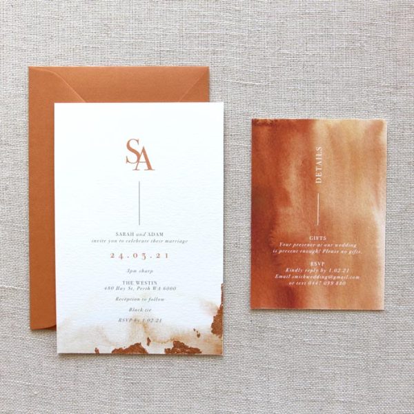 Burnt Orange Wedding Invitation - Image 4