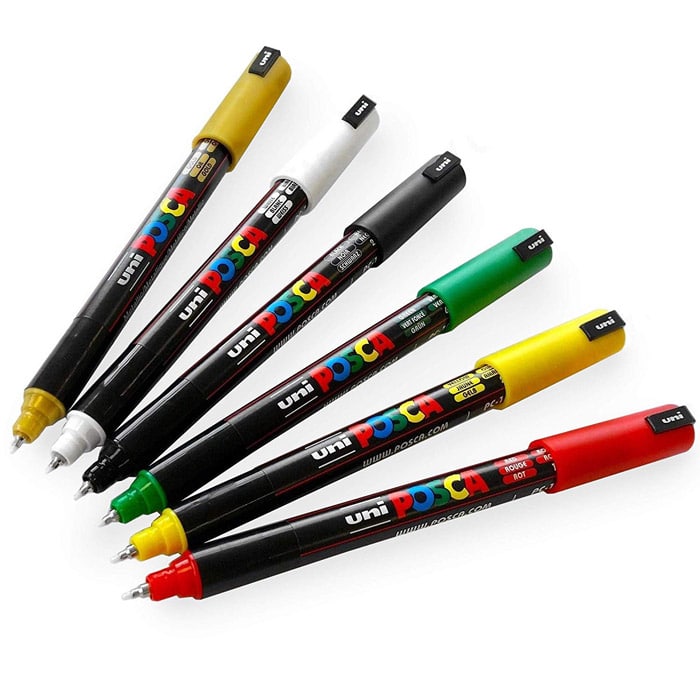 Posca PC-1MR Ultra-Fine Tip White Paint Marker