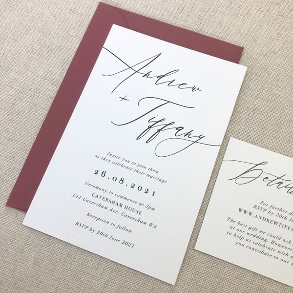 Timeless Script Wedding Invitation - Image 2