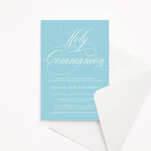 Script First Holy Communion Invitation